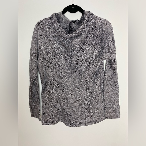 Lululemon Ready To Rulu Hoodie in Luon Spray Jacquard White Black Size 8 - Picture 13 of 16